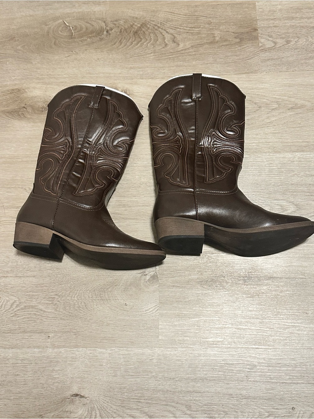 Women's Lace-Up Brown Western Lace Boots